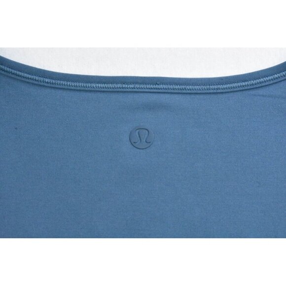Lululemon Do the Daily Women's Shirt Size 8 Code Blue Short Sleeve Top Cross - Picture 7 of 9